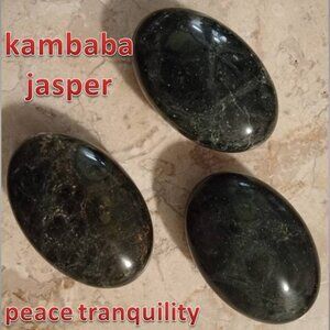 KAMBABA jasper palm stone PEACE tranquility ONE PALM ONLY